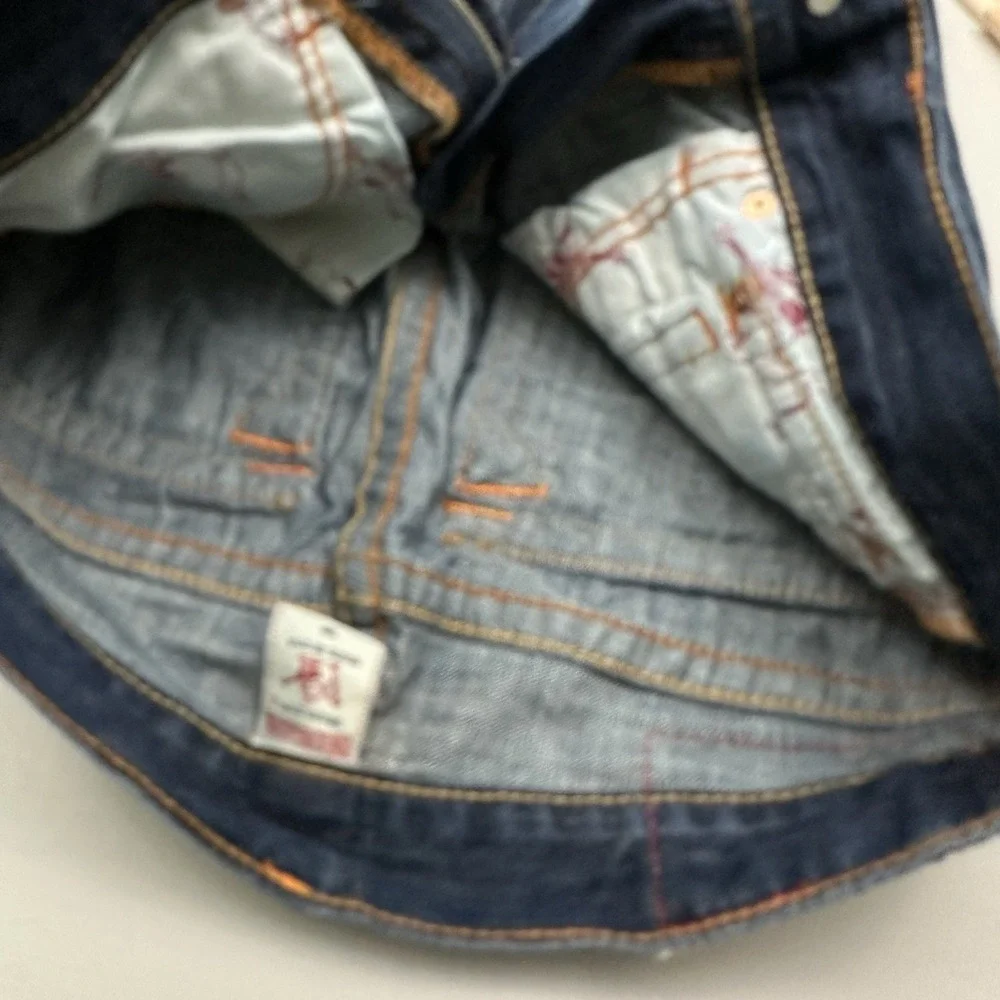 True Religion Joey Super T Bootcut Flared Jeans Mens 30x28 Blue VTG Y2K USA
